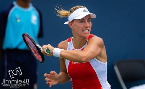 Angelique Kerber Of Germany In Action During Her First Round Match At