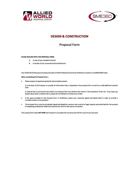 31 Construction Proposal Template And Construction Bid Forms