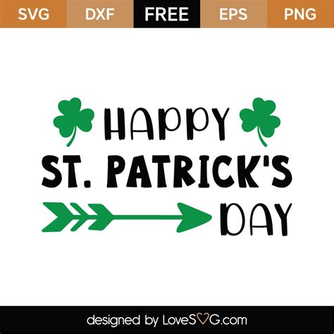 Free Happy St Patrick's Day SVG Cut File - Lovesvg.com