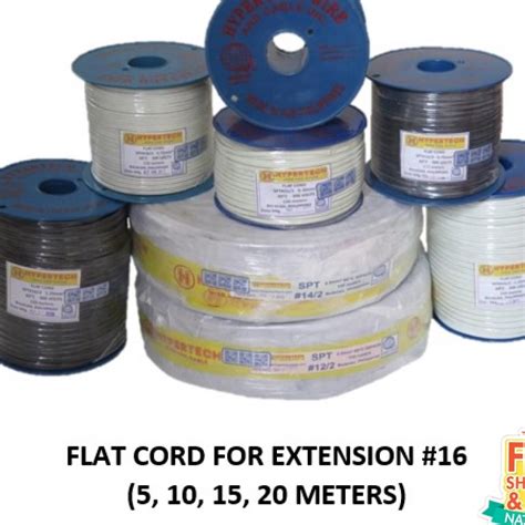 Flat Cord 16 Extension Wire Per 5 10 15 20 Meters Shopee Philippines