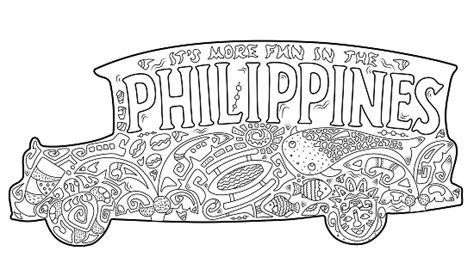 Jeepney Coloring Page - 174+ File for DIY T-shirt, Mug, Decoration and more