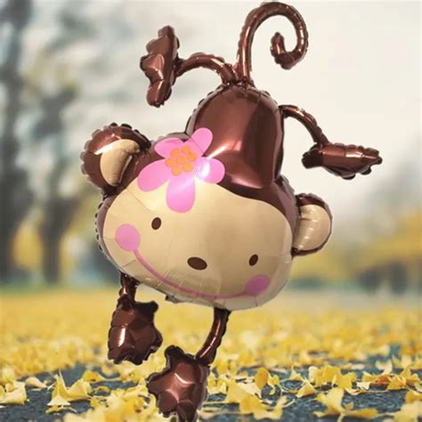 1pc 40inch Foil Balloons Animal Giant Monkey Shaped Inflatable Balloon