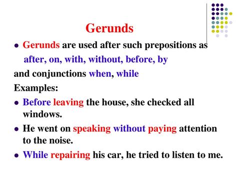 Present participle verbs report continuity. Gerund and Infinitive - online presentation