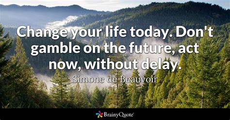 Start with the utterly bizarre. Change your life today. Don't gamble on the future, act ...