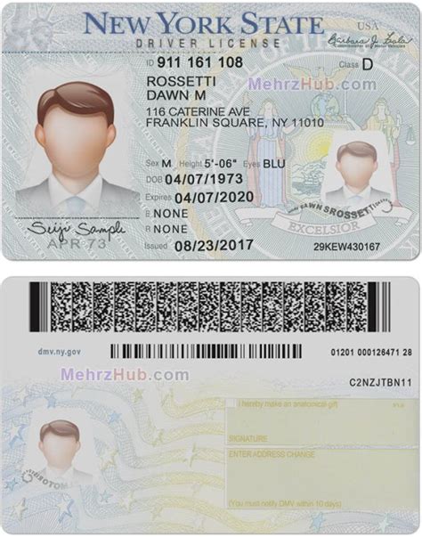 Editable New York Drivers License Template Psd Mehrzhub