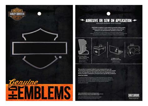 Harley Davidson Blank Bar And Shield Pvc And Microfiber Emblem Patch 4 X 3