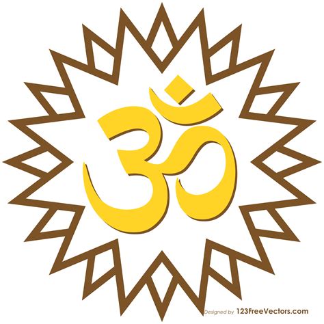 Aum Om Star Hindu Symbol Graphic