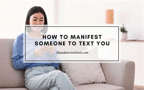 How To Manifest Someone To Text You Law Of Attraction