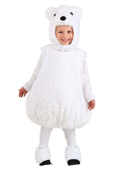 Fluffy Polar Bear Costume For Toddlers