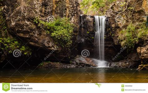 Mountain And Silk Waterfall Stock Photo Image Of Landmark Cascade
