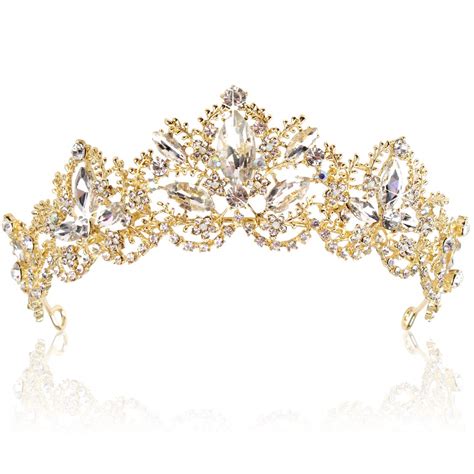 Gold Tiara Wedding Tiaras And Crowns For Womenrhinestone