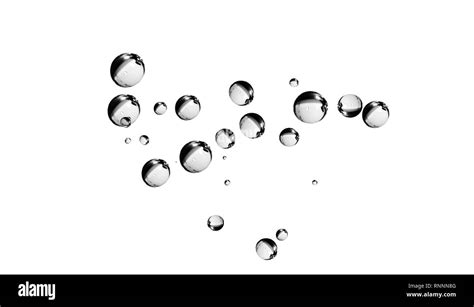 Clear Water Bubbles On Isolated White Background Stock Photo Alamy