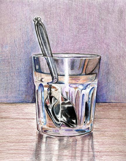 Drawing Glass Wetcanvas Colored Pencil Drawing Coloured Pencils