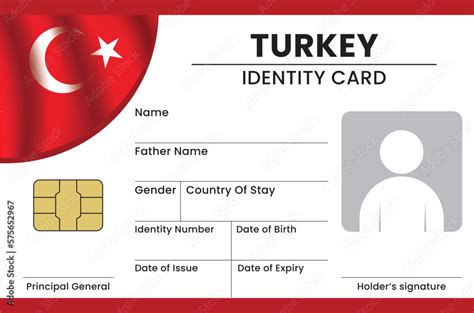 Vetor De Turkey Identity Card And National Identity Card Design Do