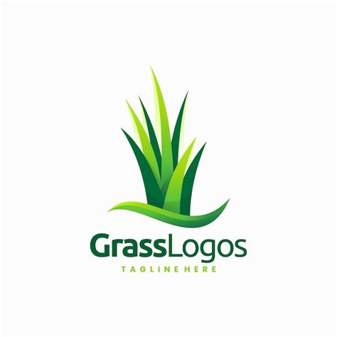 Premium Vector Grass Vector Logo Template