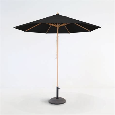Black Sunbrella Patio Umbrella Teak Warehouse
