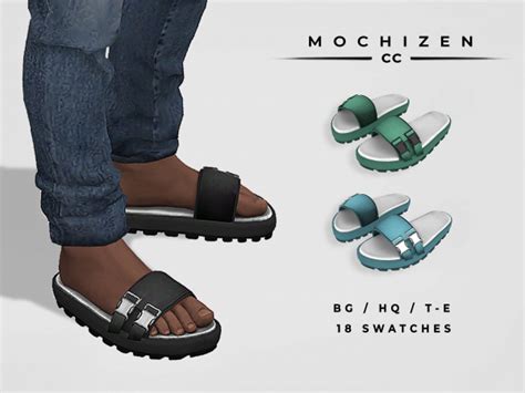 Mochizen Cc Techwear Slippers Male Sims 4 Mac Sims Cc Sims 4 Cc