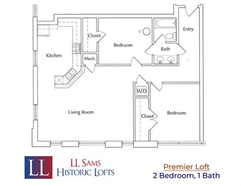 Premier Loft - 2 Bedroom, 1 Bath | 2 Bed Apartment | LL Sams Apartments