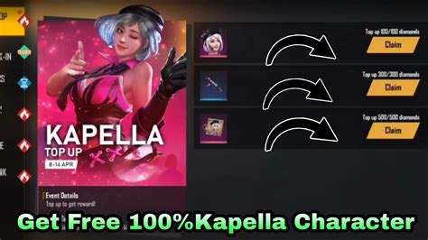 Para conseguir a nova personagem. How to Get Free Kapella Character in Free Fire||Get Free ...