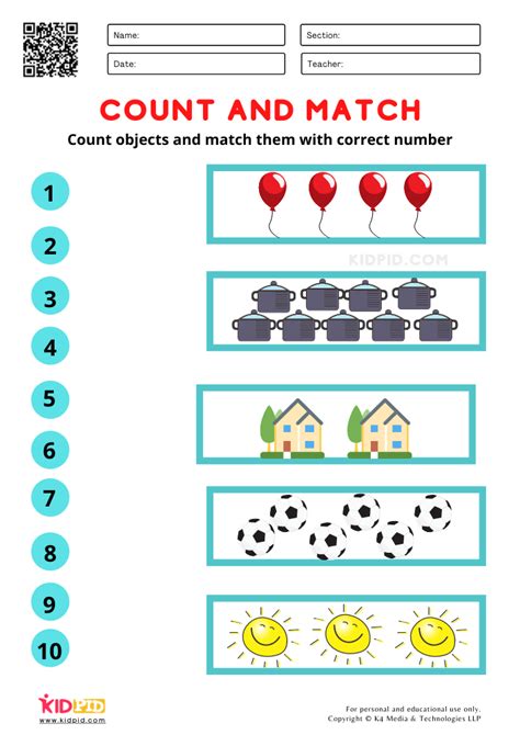 Count And Match Numbers 1 5 Worksheets Academy Worksheets D1c