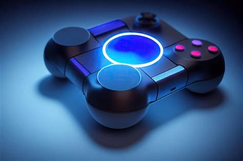 Premium Photo Futuristic Game Concept Of Home Multiplayer Video Game And Wireless Controller