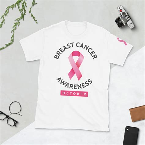 breast cancer awareness month short sleeve unisex t shirt white shop kittystrong