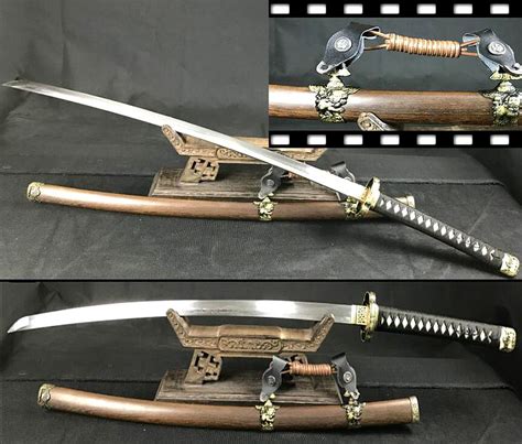 Real Handmade Japanese Samurai Sword Katana Damascus Steel Folded Steel
