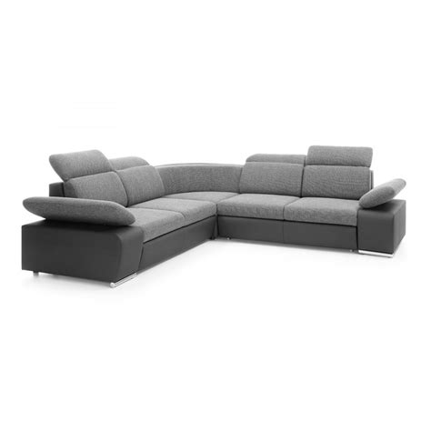 Canapé convivial par excellence, le canapé d'angle peut être avec méridienne, panoramique ou modulable. Canape d angle convertible ODESSA gris et noir disponible ...