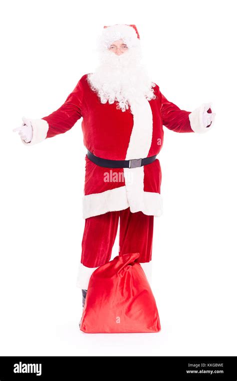 Santa Claus With Sack Stock Photo Alamy