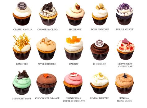 just a few of the classic flavours © the classic cupcake co types of cake flavors cake