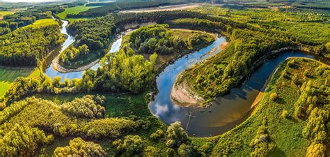 Meandering River River Moravia Landscape Wallpaper