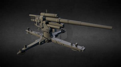 Flak 18 36 88mm Anti Aircraft Cannon Download Free 3d Model By Bear17