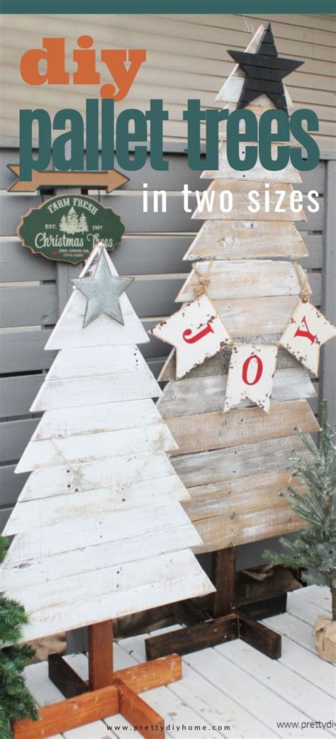 Diy Pallet Christmas Trees For Outdoors Pretty Diy Home