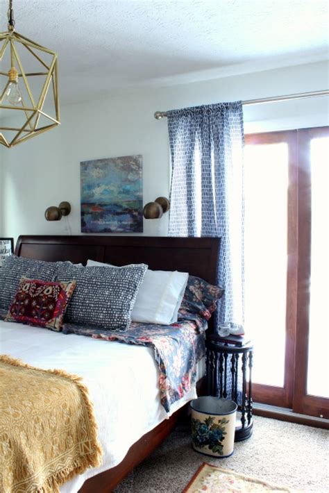 Whitney mcgregor blue and white home bedroom design, home decor, beautiful bedrooms. Colorful Eclectic Master Bedroom Reveal