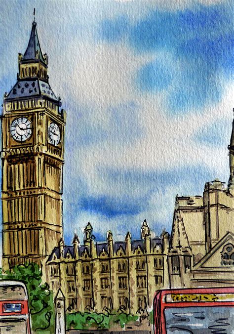 London England Big Ben Painting By Irina Sztukowski Pixels