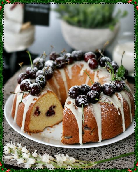 It's easy to make ahead and keeps well, making it an ideal dinner party dessert option. To Food with Love: Cherry Cheese "Christmas Wreath" Pound Cake