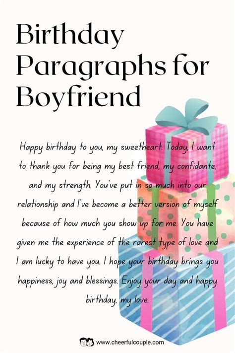 Birthday Paragraphs For Boyfriend Birthday Paragraph For Boyfriend
