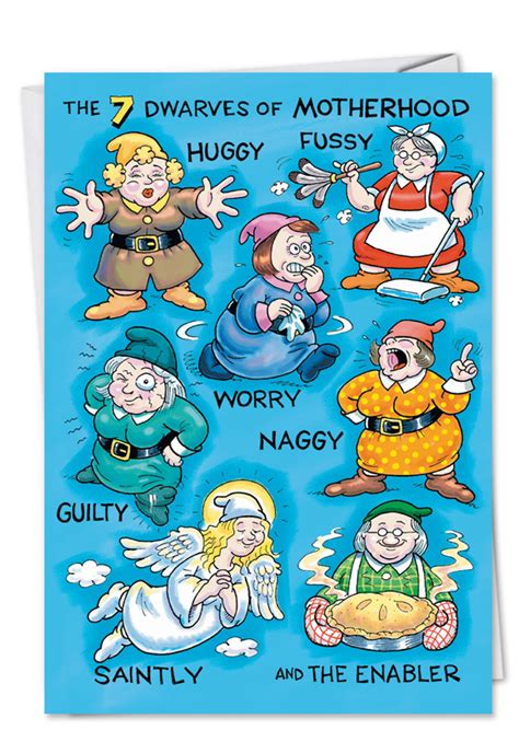 Type Of Mother Dwarves Humorous Birthday Mother Paper Card
