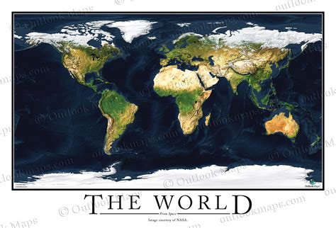 Pre Autumn Maps International Medium Satellite Map Of The World Paper