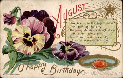 Happy August Birthday Months