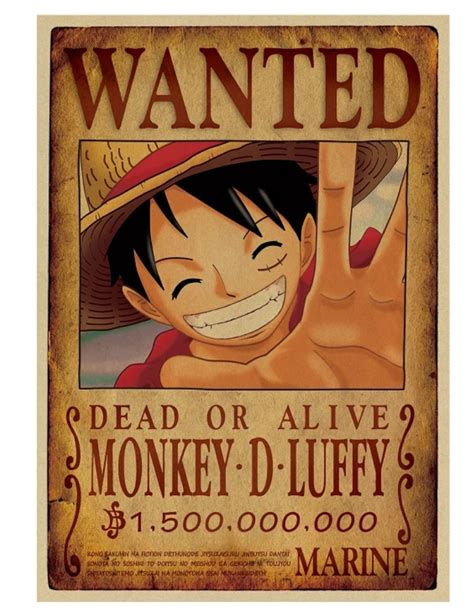 One piece pirates wanted posters, new edition luffy 1.5 billion anime poster straw hat pirates crew luffy chopper zoro nami usopp sanji jinbe franky brook robin (10 pcs). One Piece Wanted Posters | Customisedthings