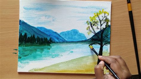 Scenery Nature Easy Watercolor Paintings To Copy All Red Mania