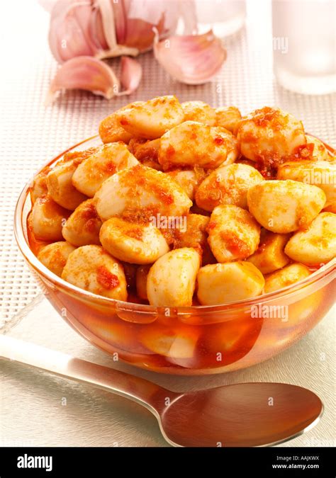 Marinated Garlic Cloves Stock Photo Alamy