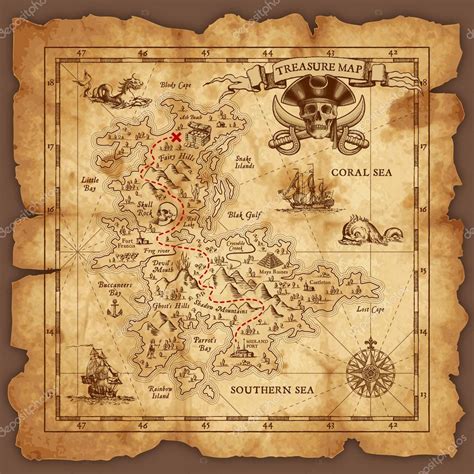 Mapa Del Tesoro Pirata Mapa