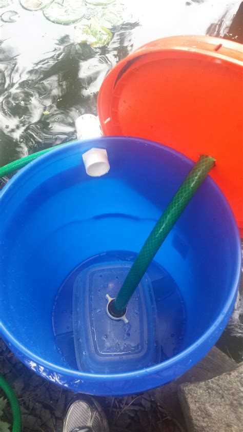 I didnt have one without the handle which is the one to use.for more info about. 5-Gallon Bucket Pond Filter | chiplynch.com