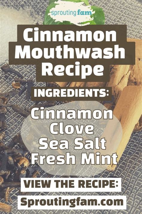 homemade cinnamon and clove mouthwash recipe sprouting fam