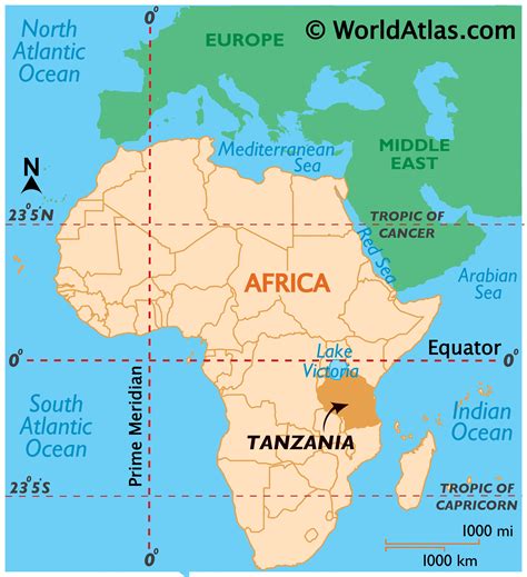 Mapa De Tanzania Muy Detallado Con Bandera Capital Y Pequeno Mapa Del