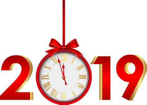 Happy New Year 2019 Png Hd Png Download Wall Clock Clipart Full
