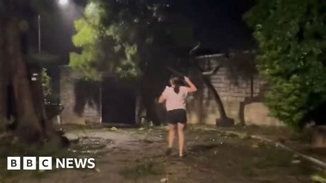 Typhoon Saola Rips Ups Trees As Hong Kong Braces For Storm Bbc News