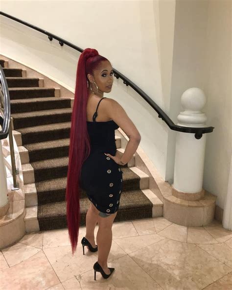 Cardi B Takes Red Ponytail To Dramatic New Lengths Braids For Medium